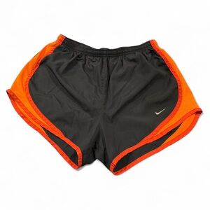 Nike Dri-FIT Tempo Running Shorts Dark Gray w/ Orange Trim